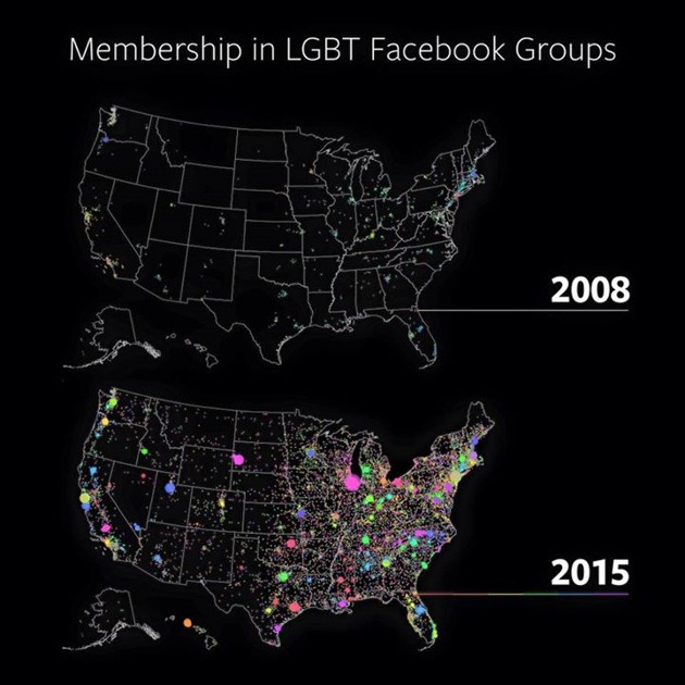 Przynależność do grup LGBT na Facebooku