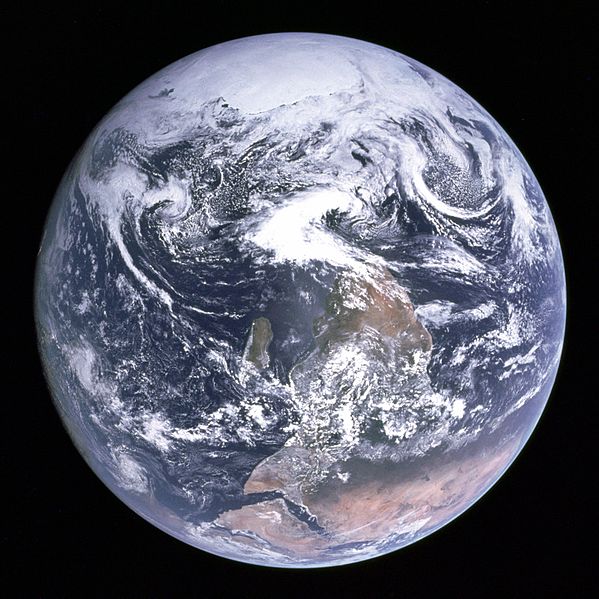 Początkowo na górze zdjęcia znajdował się biegun południowy. Zdjęcie wikipedia