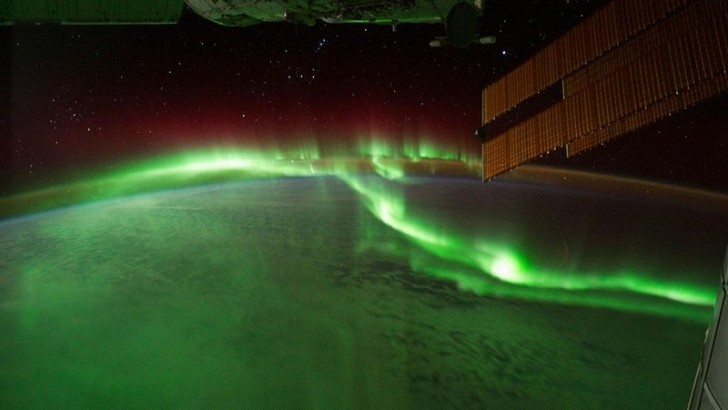 Zorza polarna. Zdjęcie wykonane w 2011 roku przez 29 ekspedycję NASA.