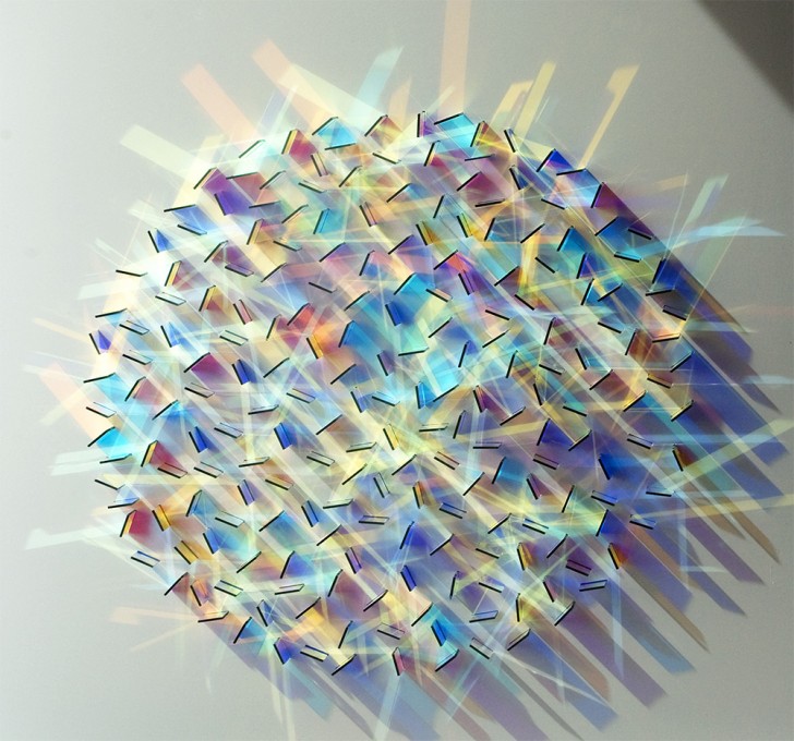 Geometric Dichroic Glass Installations by Chris Wood