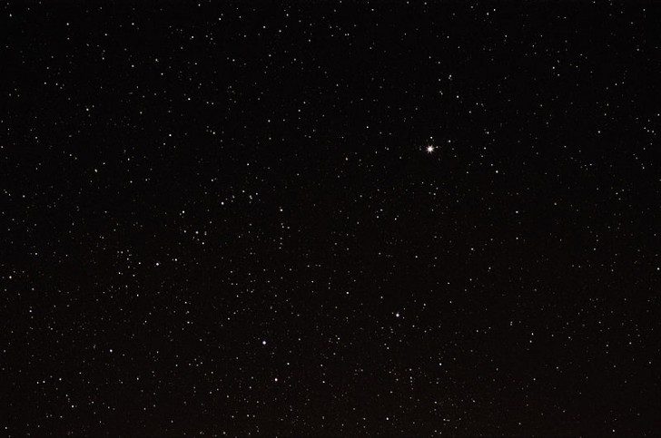 Kapella na nocnym niebie wyróżnia się dużą jasnością. Źródło: wikipedia